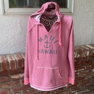 Blue 84 Striped Maui Hawaii XL Hoodie